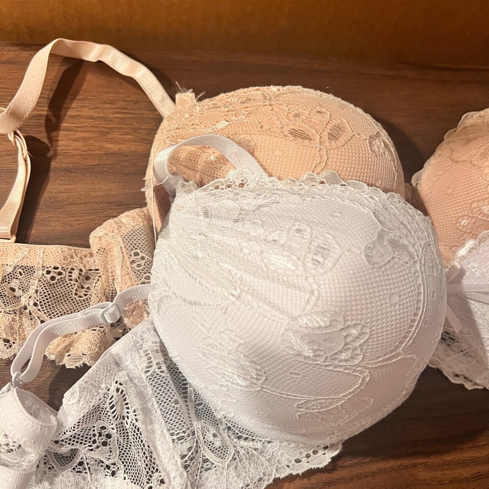 TWO lace bra - nude bra / white bra